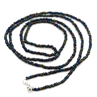 Halsband till brons-hängen abalone svart (4 pack)