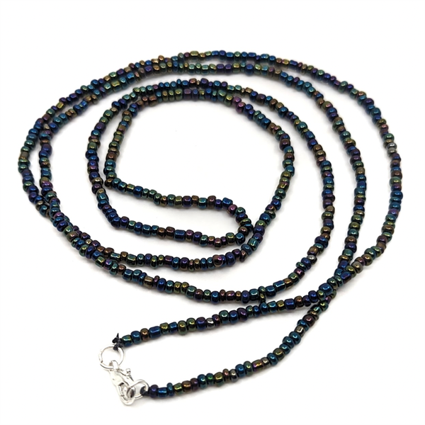 Halsband till brons-hängen abalone svart (4 pack)