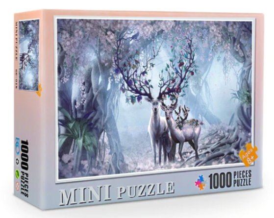 Mini Puzzle, Fantasi Hjort 38*26cm (66-012) 1000 brikker