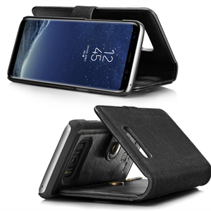 Samsung S8+ Skinn Lommebok Etui (Magnet)