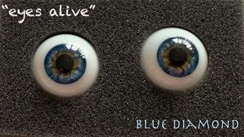 "Eyes Alive" Reborn Eyes Blue Diamond 22 mm