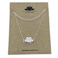 925 Silver - Halsband Flower of Life (2 pack)