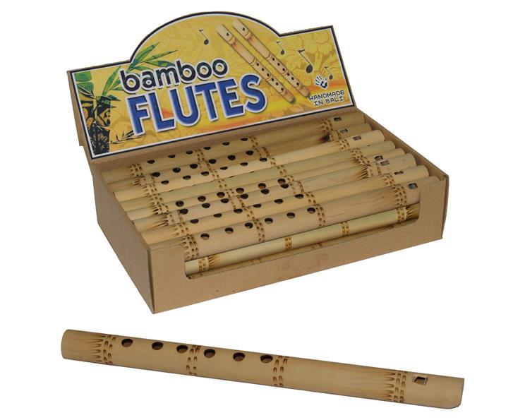 Flöjt - Display med 24st bambuflöjtar