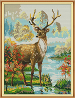 Korsttingsbroderi, Hjort 37*46cm (DA216)