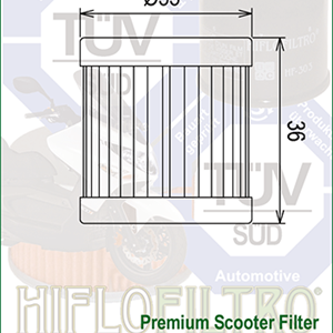 HIFLOFILTRO OIL FILTER PREMIUM Scooter filter