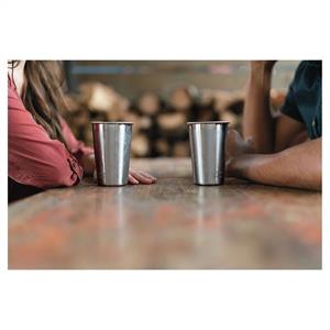 PINTS (BRUSHED STAINLES STEEL) 473ML - 4PACK