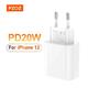 PZOZ 20W Fast Charging USB-C lader for iPhone 12