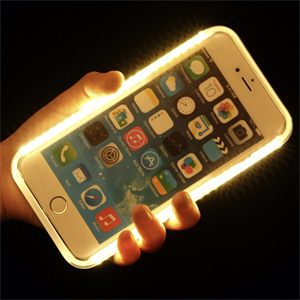 Selfie Deksel med LED Lys for iPhone 8 / 7 Plus