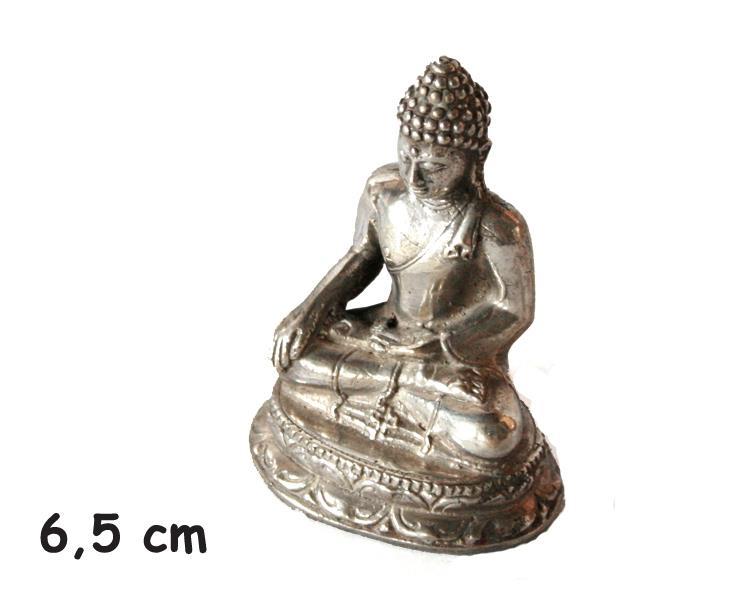 Brons - Silver Buddha 6,5cm (6 pack)
