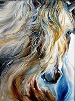 Diamond Painting, Hest i pastell 50*70cm FPR