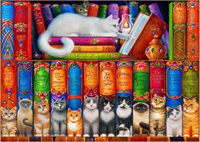 Puslespill Cat Bookshelf, 150 brikker