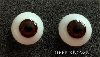"Eyes Alive" Reborn Ögon - Deep Brown, 18 mm