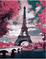 Mal etter nummer, Eiffeltårnet 1 40*50cm (YC2328)