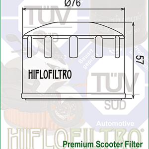 HIFLOFILTRO OIL FILTER SPIN-ON PAPER GLOSSY BLACK