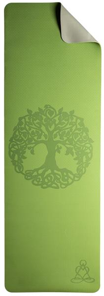 Yogamatta - Ekovänlig ljusgrön/grå (2 pack)