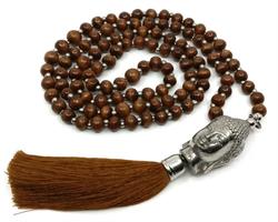 Mala - Buddha 108 pärlor brun (4 pack)