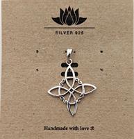 925 Silver -  Hänge keltisk knut (2 pack)