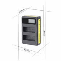 Dobbeltlader for Nikon EN-EL14a batterier m/Disp