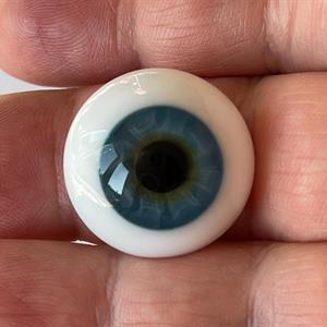 22 mm Mörkblåa Platta Lauscha Ögon av Glas