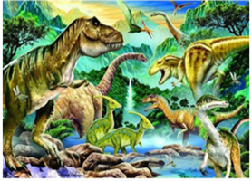 Diamond Painting, Dinosaurer 39*49,5cm FPR