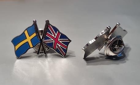 Union Jack - Sweden flag pin