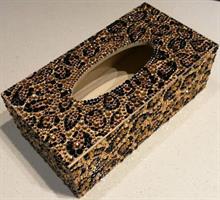 Perlebroderi - Serviettholder 23*12cm (Leopard)