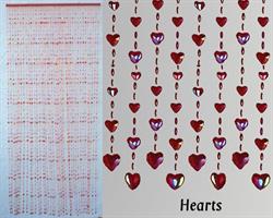 Draperi - Plast hjärtan (10 pack)