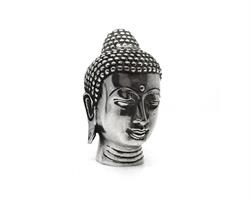 Brons - Silver Buddha ansikte 8,5cm (4 pack)
