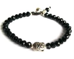 Armband - Buddha svart kristall (6 pack)
