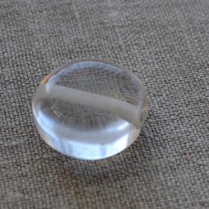Bergkristallpärla disk, 1,7x0,6 cm