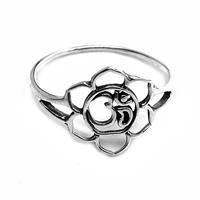 925 Silver -  Ring size mix Lotus Ohm (6 pack)