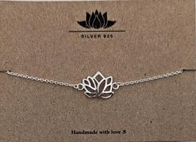 925 Silver - Armband lotus (2 pack)