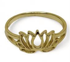 925 Silver - Ring size mix Lotus gold (6 pack)