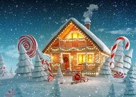 Puslespill Christmas Cottage, 500 brikker
