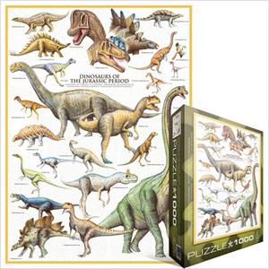 Puslespill Dinosaurs Jurassic Periode, 1000 brikker
