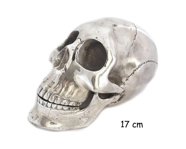 Brons - Silver skalle 17cm (2 pack)