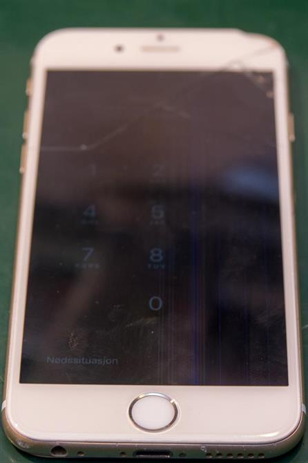 iPhone 6 med knust skjerm