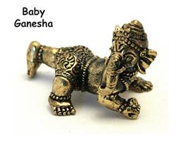 Brons - Miniatyr Baby Ganesha (2 pack)