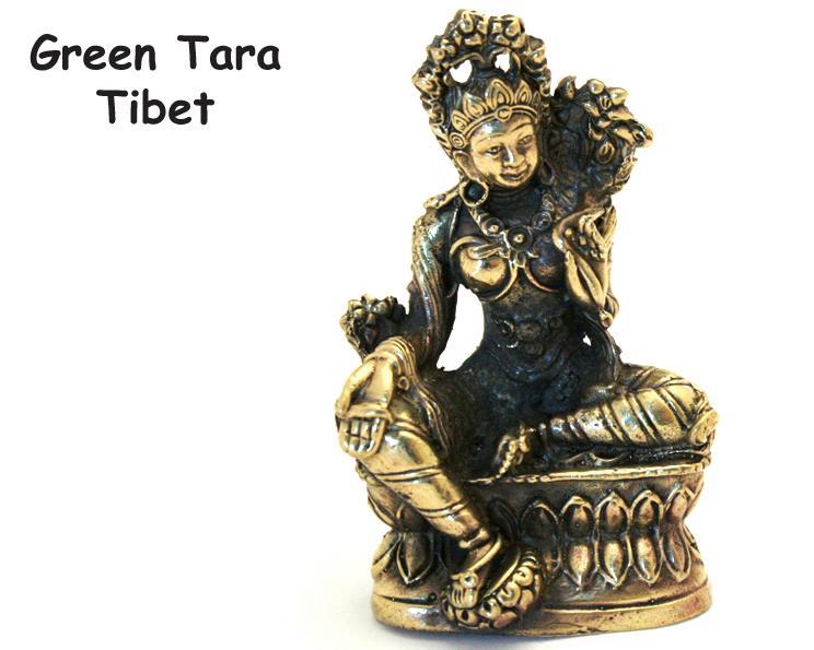 Brons - Miniatyr Green Tara (2 pack)