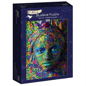 Puslespill Face Art, Portrait of woman, 1000 brikker