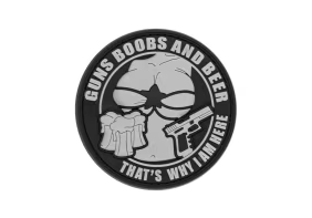 GUNS BOOBS AND BEER RUBBER PATCH