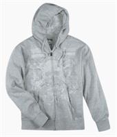 ICON HOODY ZIP RAT GREY, LARGE