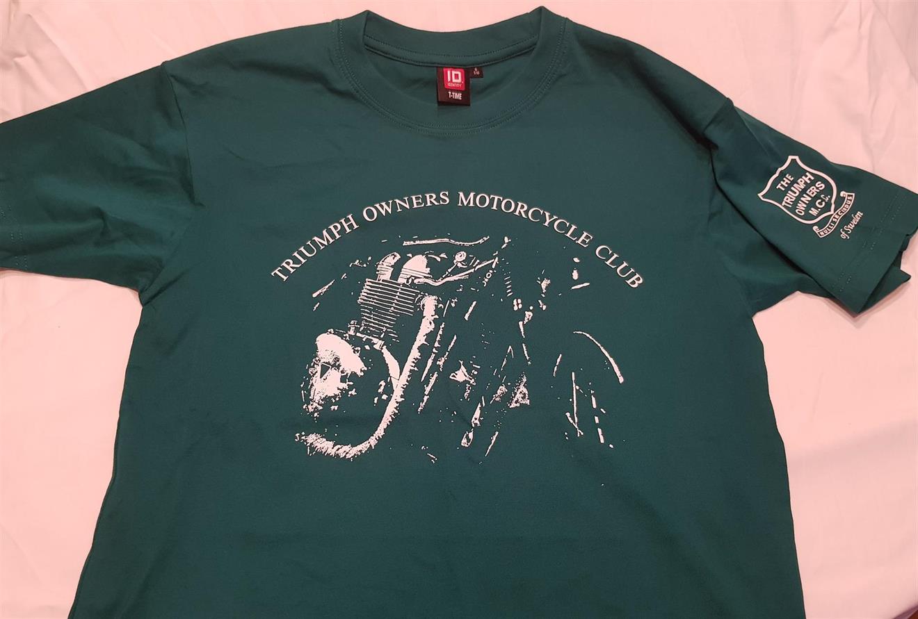 T-shirt motorcycle, grön, small