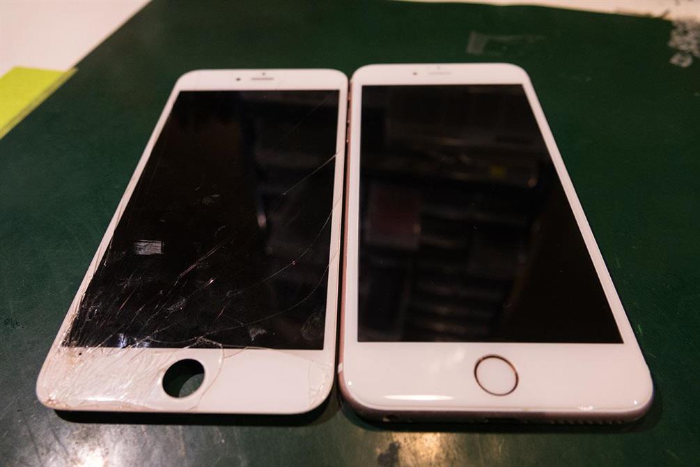 iPhone 6s Skjermbytte som hadde fukt indikator utløst