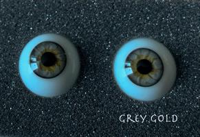 "Eyes Alive" Reborn Ögon - Grey Gold 22 mm