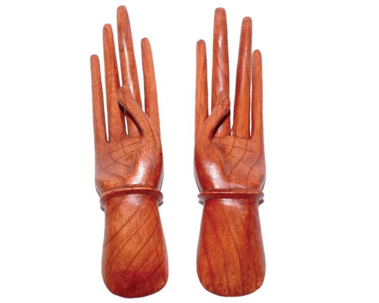 Träsnideri - Par med händer 25cm (6 pack)