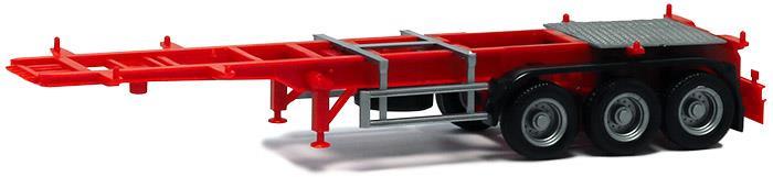 30 ft containertrailer 3-akslet (rød)