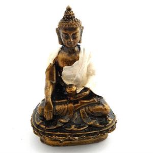 Buddha - Thailand med kendi guld 10cm (6 pack mix)