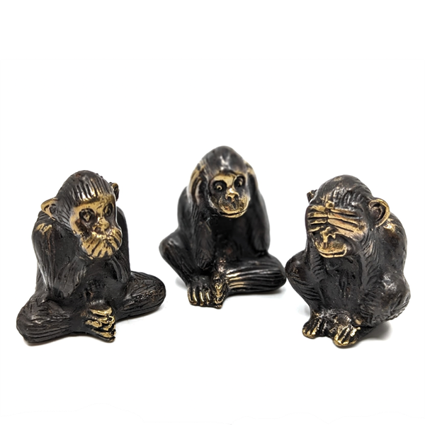 Brons - Three wise monkeys set (2 pack)