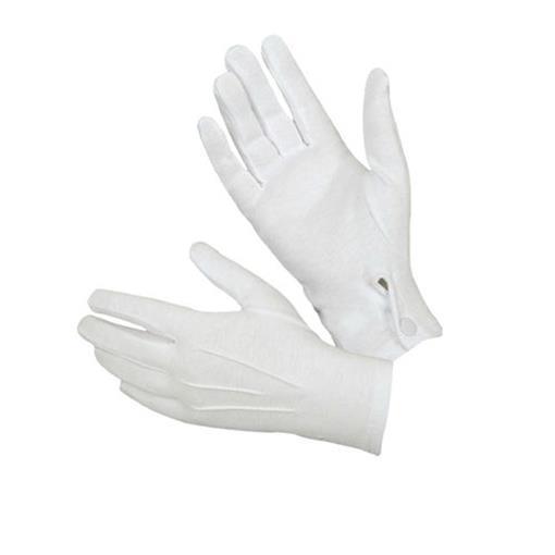 Handske, vit bomull